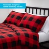 LINENSPA All Season Hypoallergenic Down Alternative Microfiber Comforter, King, Red/Black