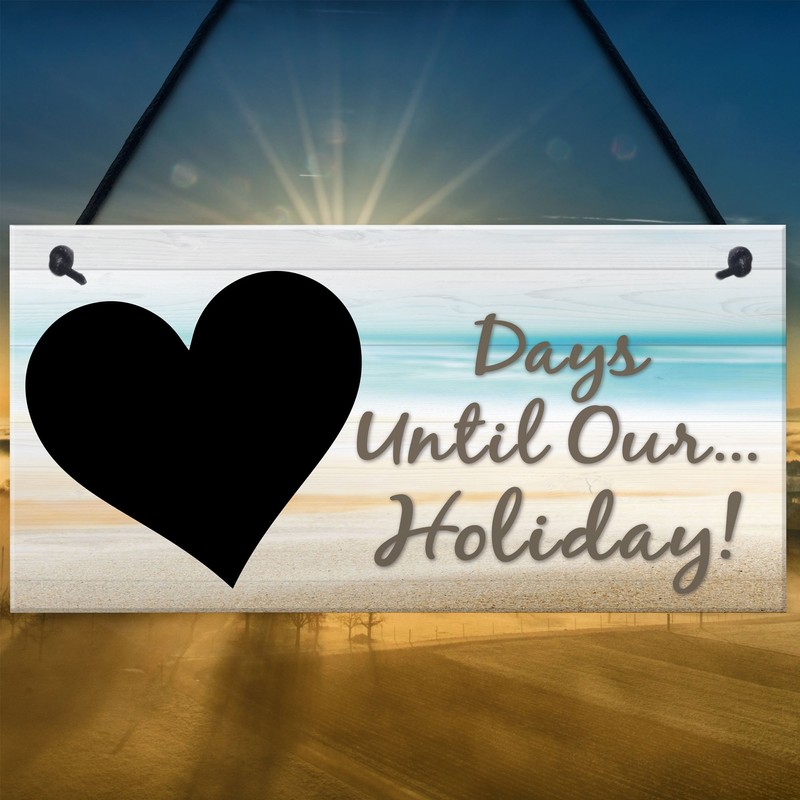 RED OCEAN Chalk Board Holiday Countdown Sign - Days Until
