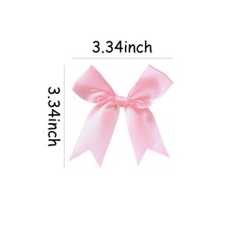 Mini Pink Bows Decor - Satin Fabric Ribbons for Cake 3.3 Inch Tiny Bows for Gift Wrapping Decorations, Wedding Decor, Birthday Presents, Holiday Gifts (30pcs)