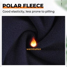 voofly Winter Balaclava for Men Women Fleece Balaclava Windproof Adjustable Ski Mask Cycling Hat, Navy blue + black, One Size