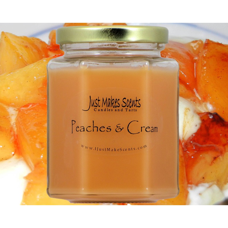Just Makes Scents Peaches & Cream Scented Blended Soy Candle