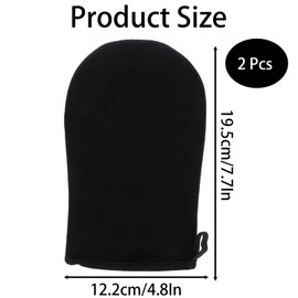 2 Pcs Tanning Mitt,Tan Mitt,Fake Tan Mitt,Double-Sided Applicator Glove Prevents Stained Hands and Evenly Applies self tanner for a Flawless, Streak-Free Look, Washable + Reusable