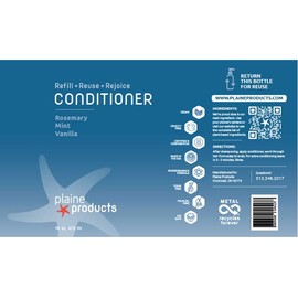 Eco-Friendly Conditioner - Rosemary, Mint, Vanilla - Sulfate Free, 16oz (Refill Bottle)