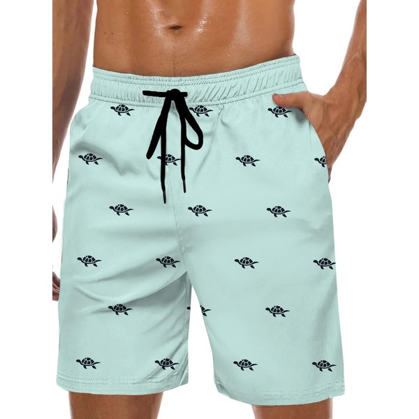 Lzzidou Men's Swim Trunks Mesh Lining Bathing Suit Quick Dry