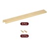 sourcing map Cabinet Finger Edge Pull, 6pcs 300mm/11.81 Aluminum Alloy