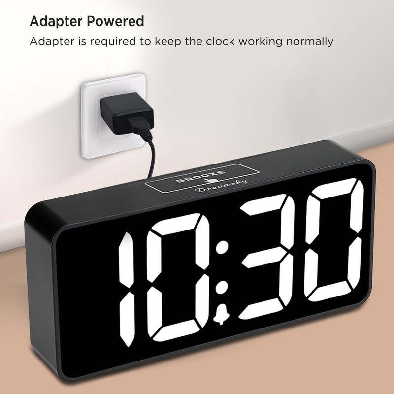DreamSky Large Digital Alarm Clock Big Numbers for Seniors &