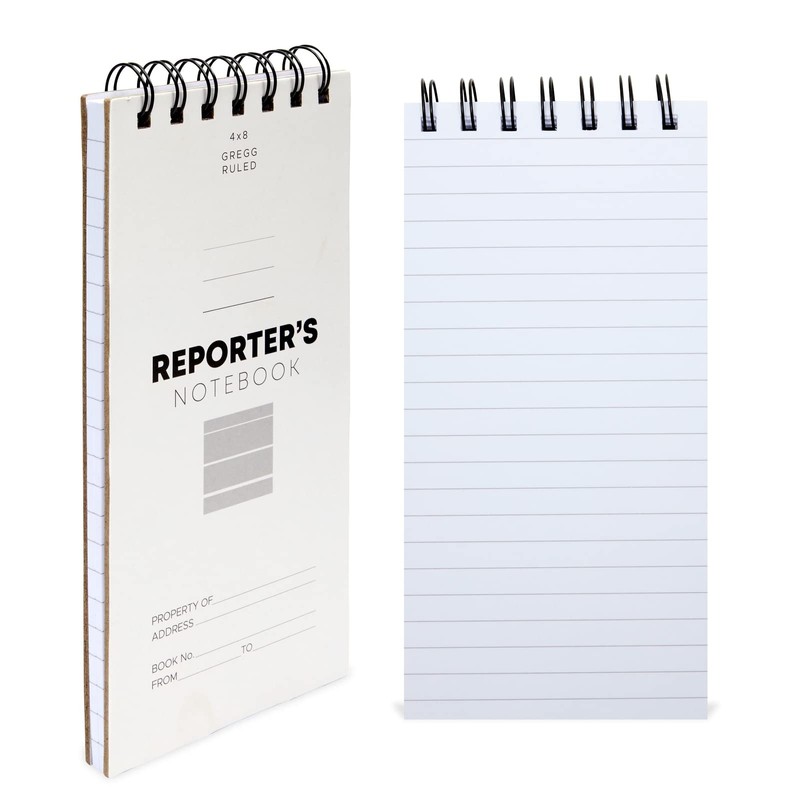 Juvale Reporters Notebook Pack - Top-Bound Notebook & Steno Pad