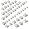 Pack of 50 White CH2 Spring Connectors, Clamp Connectors, Cable