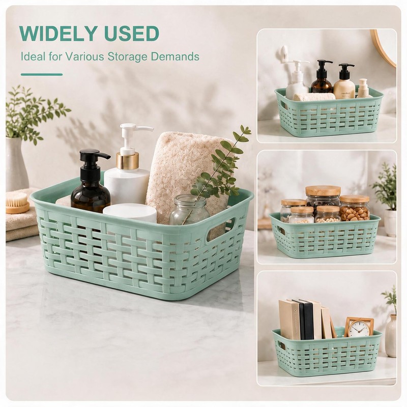 3 Pack Plastic Storage Baskets