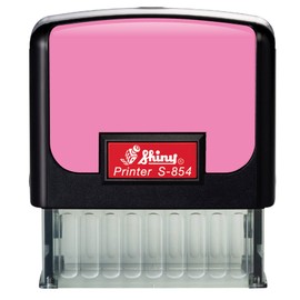 Shiny Printer S-854 Self Inking Notary Stamp - Iowa (Pink Faceplate)