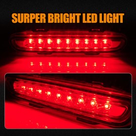 Cxdar Third 3rd Brake Light LED for 2006-2010 Dodge Charger, High Mount Rear Brake Lights Assembly for 06-10 Charger, Waterproof Center Cab Lamp Stop Light (Clear)