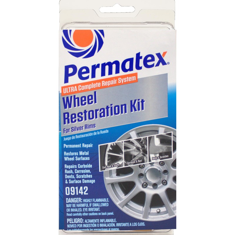 Permatex 09142 Wheel Restoration Kit - Silver - Easy-to-Use Do