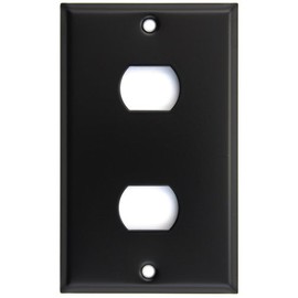 Matte Black Single 1 Gang Two 2 Despard Switch Plate