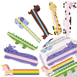 7 Coloured Bookmarks for Reading Tracking Rules, Marking Strips, Guided Reading Strips, Colorful Layering, Aid for Children Dyslexia