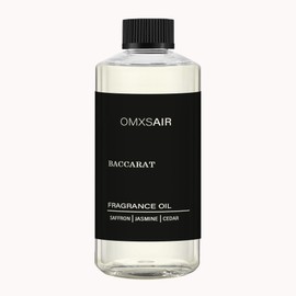 Baccarat Hotel Diffuser Oil Inspired by Baccarat 17.6 Fl Oz(500ml) - Hotel Fragrance Diffuser Oil & Home Luxury Scents - Saffron, Cedar,Ambergris Essential Oils Blend for Aromatherapy Diffuser
