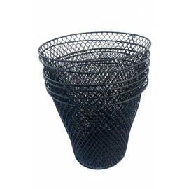 Essentials Wire Mesh Waste Basket (6, Black)