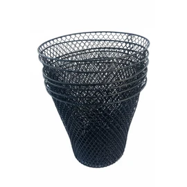 Essentials Wire Mesh Waste Basket (6, Black)