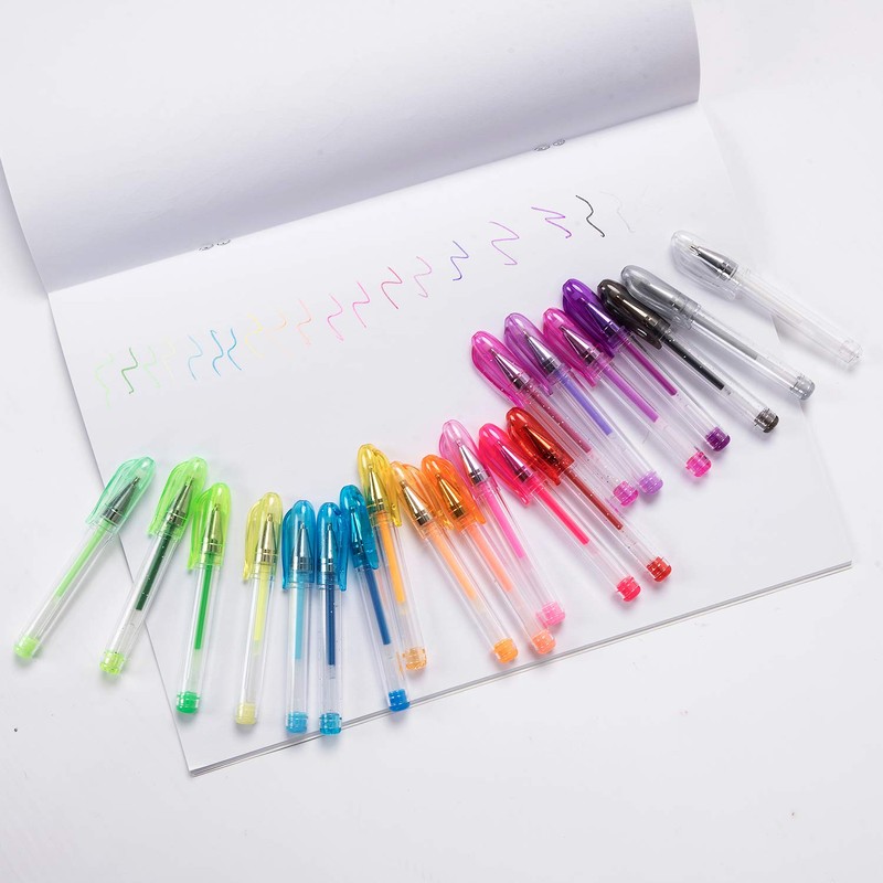 NIKO Gel Pen Mini 20 Glitter Colored Pens ，1 Pack