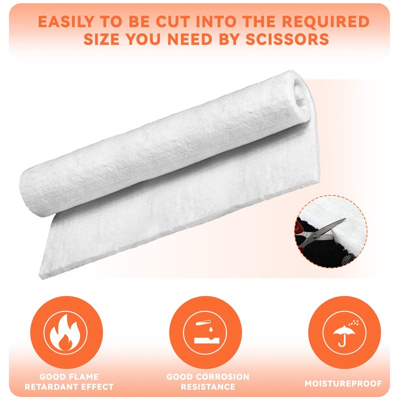 Amylove 3 Pcs Ceramic Fiber Insulation Blanket 32" x 16"