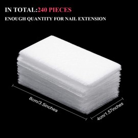 240 Pieces Nail Extension Silk Fiberglass Nail Wrap Non Woven Fiber Gel Nail Care Tool for Women DIY Nail Art Extension Accessories