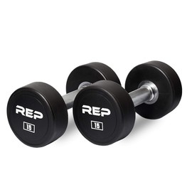 Rep Urethane Coated Dumbbells - 15 lb Pair