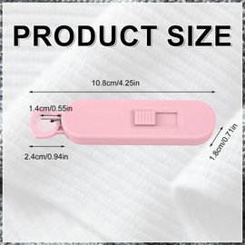 Magnifying Seam Ripper with Retractable Needle, Stitch Remover Tool with 1.5X Lens Ergonomic Thread Cutter for Sewing Quilting Needlework Patterns (Pink)