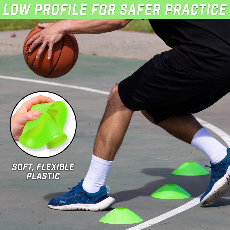 GoSports Premium Sports Cones for Training and Drills - 20