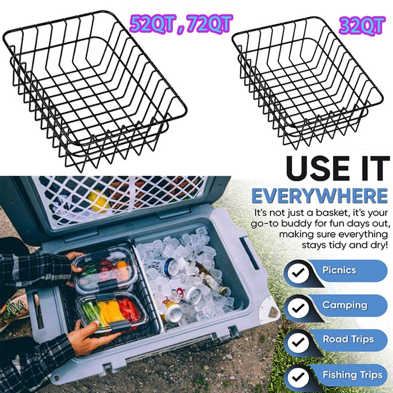 2-Pack Cooler Basket for RTIC 32 QT Ultra-Light Coolers, Stainless