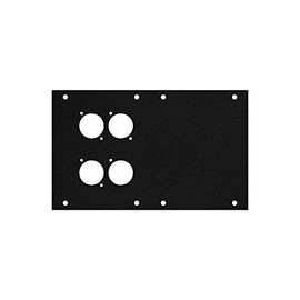 Elite Core ACE-PNL120-4D Black Metal Panel for Full Stage Pocket with 4 D-Series Punch-Outs
