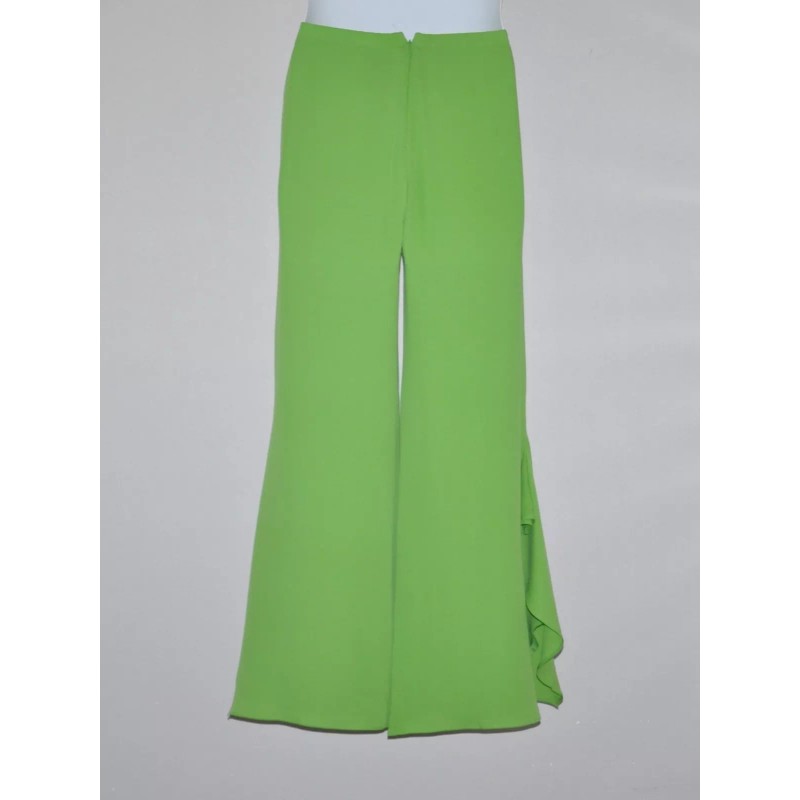 M by Marc Bouwer Silk Ruffle Pants Size 16 Citrine