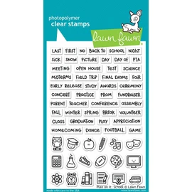 Lawn Fawn Clear Stamps 4'X6'-Plan On It: School