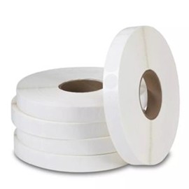linco Round 1-inch White Wafer Tab Seals - 1 Roll of 5,000 w8sp