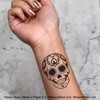 4 x 'Day of the Dead Sugar Skull' Temporary Tattoos