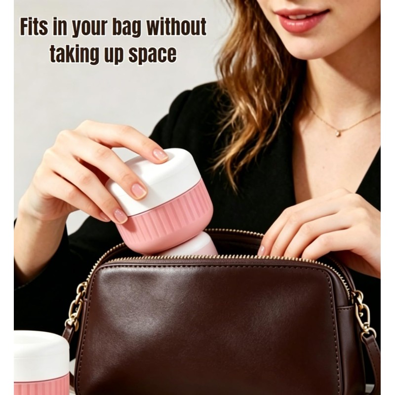 TSA Travel Cosmetic Containers Cream Jars(Pinkblue)