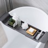 Half bath tub tray 2 colors bath table holder shelf pedestal gray 3ea