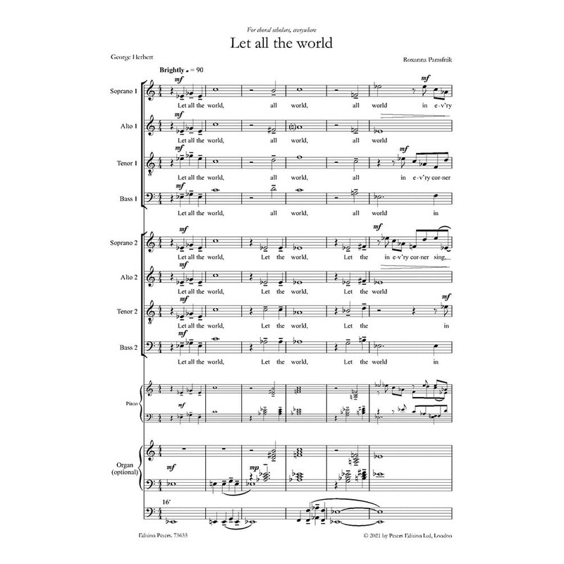 Let all the world (Mixed Voice Choir with Optional Organ))