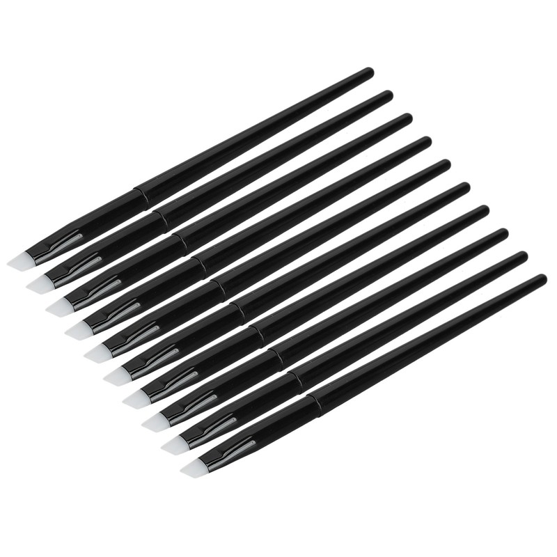 10pcs Eye Brush Angled Eyebrow Brush Silicone Eyebrow Liner Eyeshadow