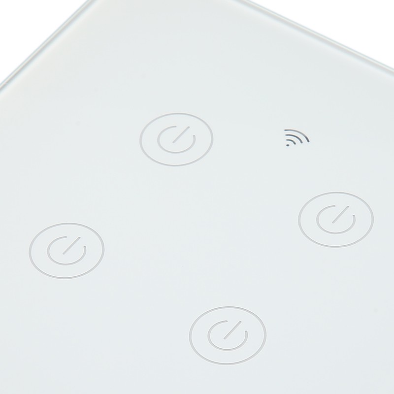 WiFi Smart Wall Light Switch Tempered Glass Remote Control Wireless