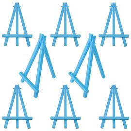 JJHXSM 8PCS Plastic Display Easel Mini Frame Photo Frame Stand Blue Folding Desktop Stand Tripod Phone Holder Poster Holder Memo Holder Name Card Holder Photo Holder