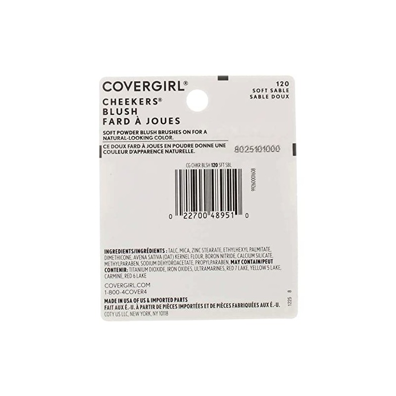 Covergirl Cheekers Blush, Soft Sable 120 0.12 Oz (3 G)