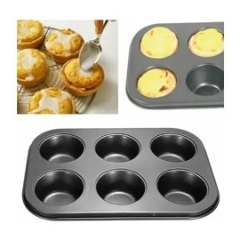 Total Supplier Molde Metálico Antiadherente Para Hornear 6 Cupcakes