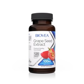 Biovea | Extracto de Semilla de Uva 100 Mg | Rico en Polifenoles y Antioxidantes Naturales | Apoya Salud Celular, Circulaci?n y Piel | 120 C?psulas