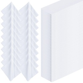 Leelosp 300 Pcs Glasses Cleaning Cloth Microfiber Glasses Wipes Assorted Colors Cloth for Cleaning Eyeglasses Camera Lens Cell Phones Laptops LCD TV Screens and More, 6 x 7 Inch(White)