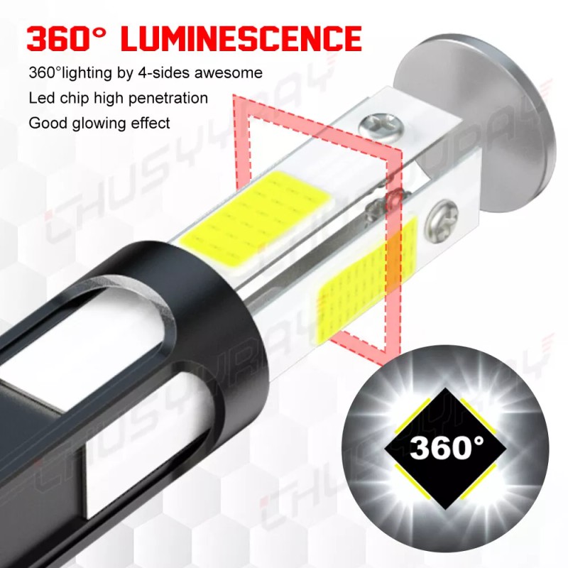 CHUSYYRAY 6000K White LED Headlight+4500