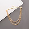 RunootPR Men's Gold Silver Tie Chain Set Classic 2Pcs Double