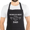 Second Ave Men's World's Best Dad Black Apron BBQ Grill