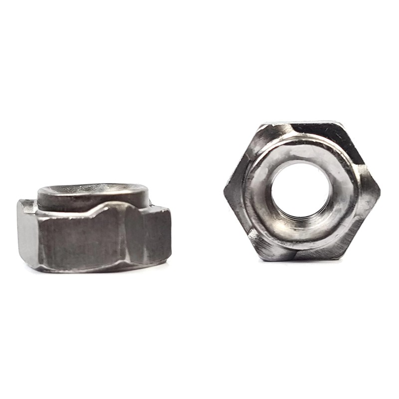 Hex Weld Nuts Steel Long Pilot 3 Projections - UNC