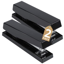 1InTheOffice Office Stapler, Heavy Duty Desk Stapler, Black, 20 Sheets Capacity,"2 Pack"