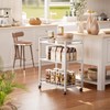 HITNET White Bar Cart, Home Bar Serving Cart, Kitchen Trolley