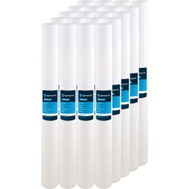 SpiroPure SP-PD1-30 30x2.5 1 Micron Thermal Bonded Grooved Polypropylene Sediment Water Filter Cartridge SBC-25-3001 PD-1-30 155762-43 (Case of 20)